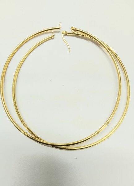 Boucles d'oreilles créoles dorées