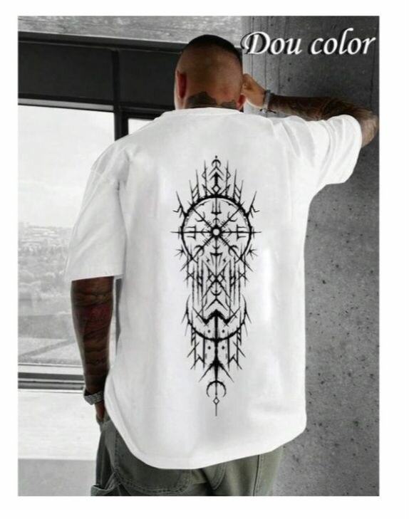 T-shirt blanc tattoo graphique