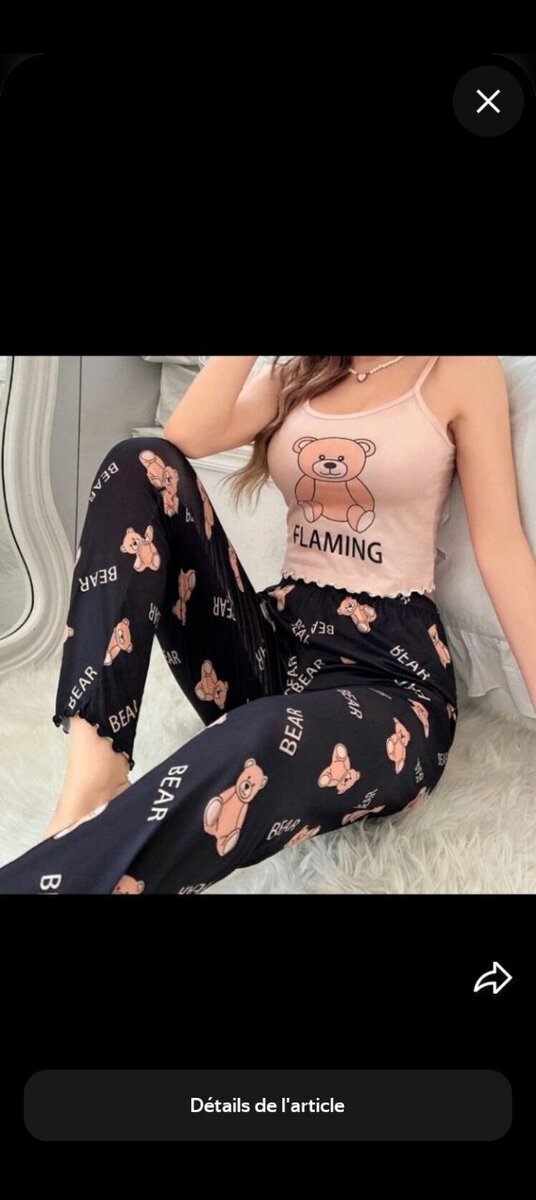 Pyjama Femme Ours Câlin