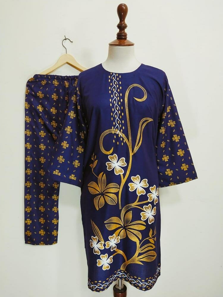 2pcs printed lawn suit