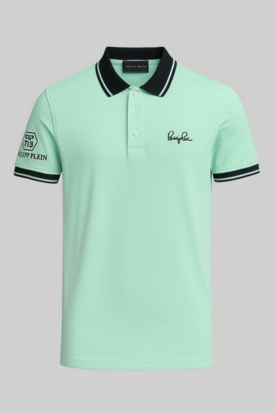 T-shirt Polo Vert Élégant
