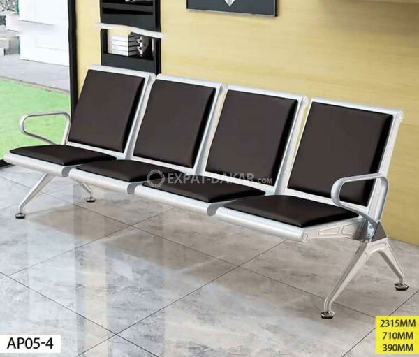 Banc d'attente 4 places moderne