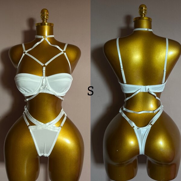 Set lingerie sexy blanc