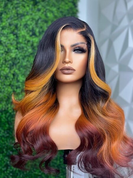 Perruque Ondulée Ombré