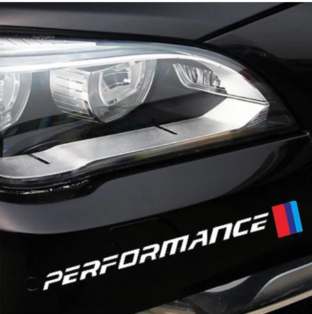 2 Pcs Car Front Sticker Front Bumper Sticker For B-M-W White