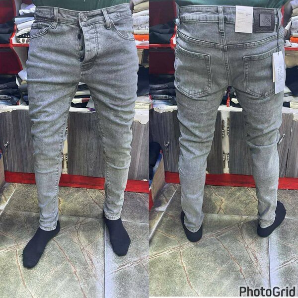 Jean Slim Fit Homme Gris