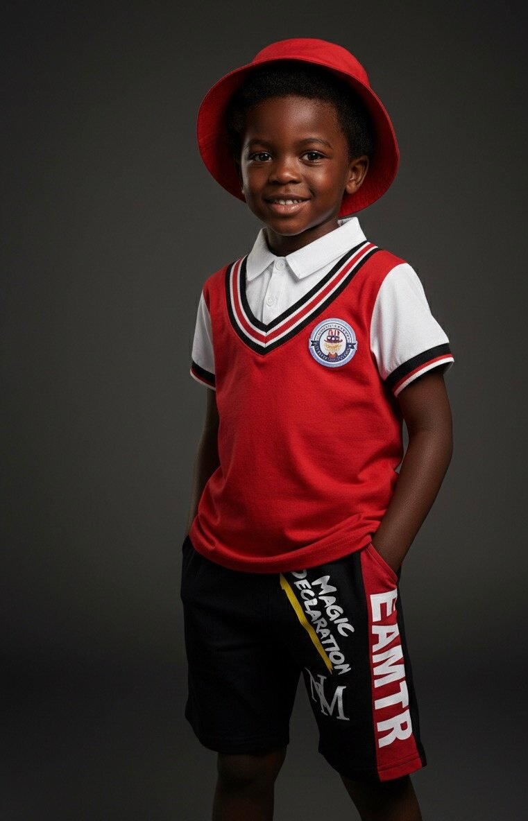 Ensemble garçon rouge stylé