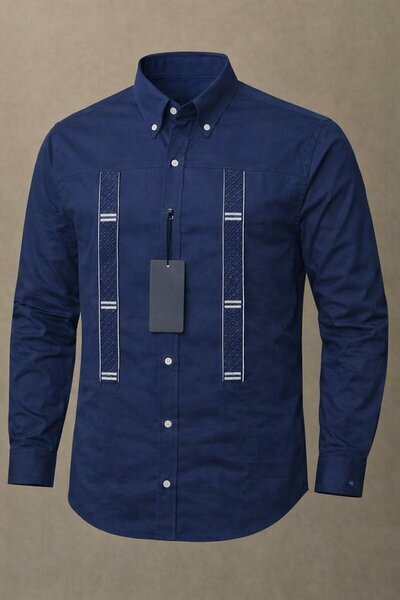 Chemise bleu marine manches longues