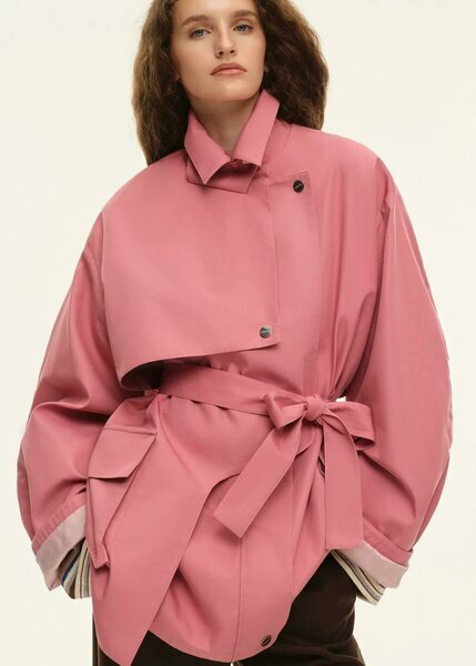 Pink belted women’s jacket
