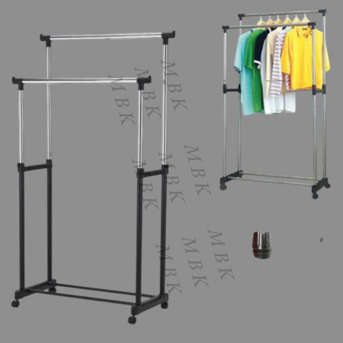 Portant double réglable robuste