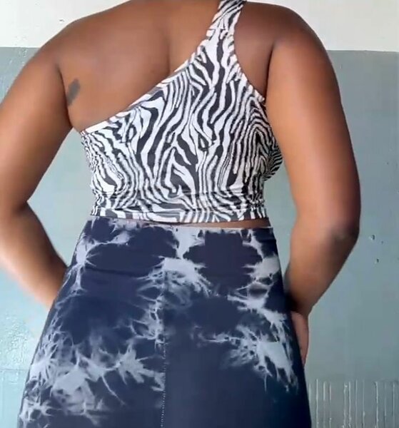 Top Shein asymétrique zébré