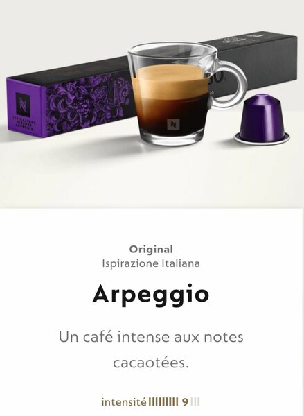 Capsules Arpeggio Nespresso