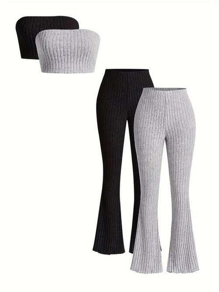 Pantalon large côtelé pour femme