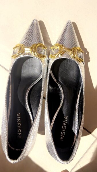 Insignia gray coat shoes