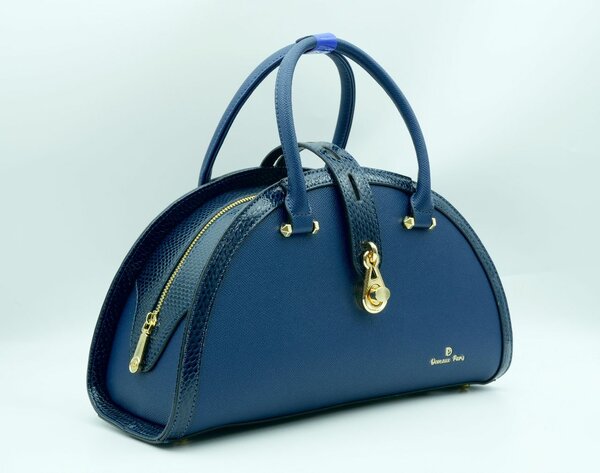 Sac à main en cuir bleu élégant