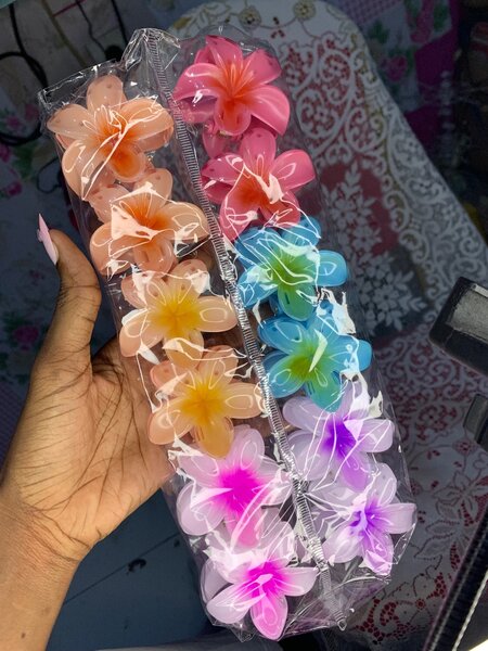 Pinces à cheveux fleurs colorées