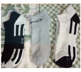 3 Pairs of Multi-colored Sports Cotton Women's/MEN's Socks with a plunging boat neck and Short Ankles