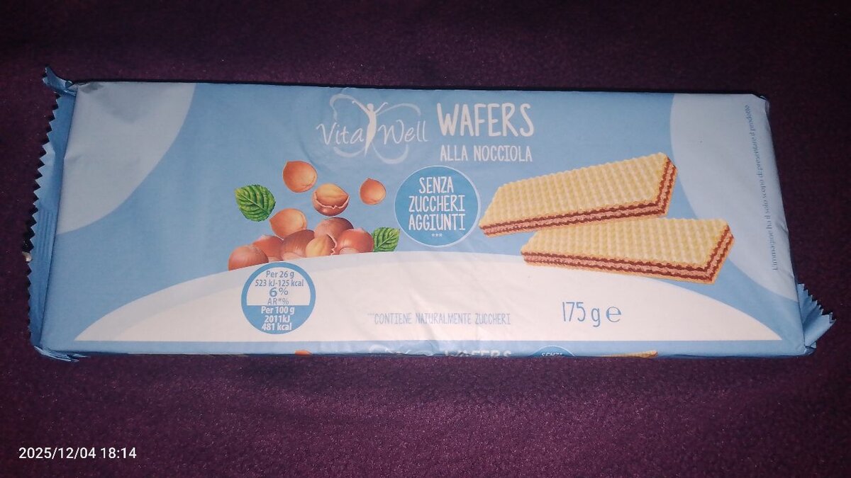 Gaufrettes Noisette Sans Sucre