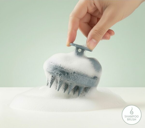 Brosse de massage cuir chevelu