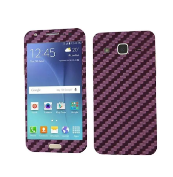 Samsung Galaxy J5 2015 Purple Carbon Fiber Texture Mobile Skin