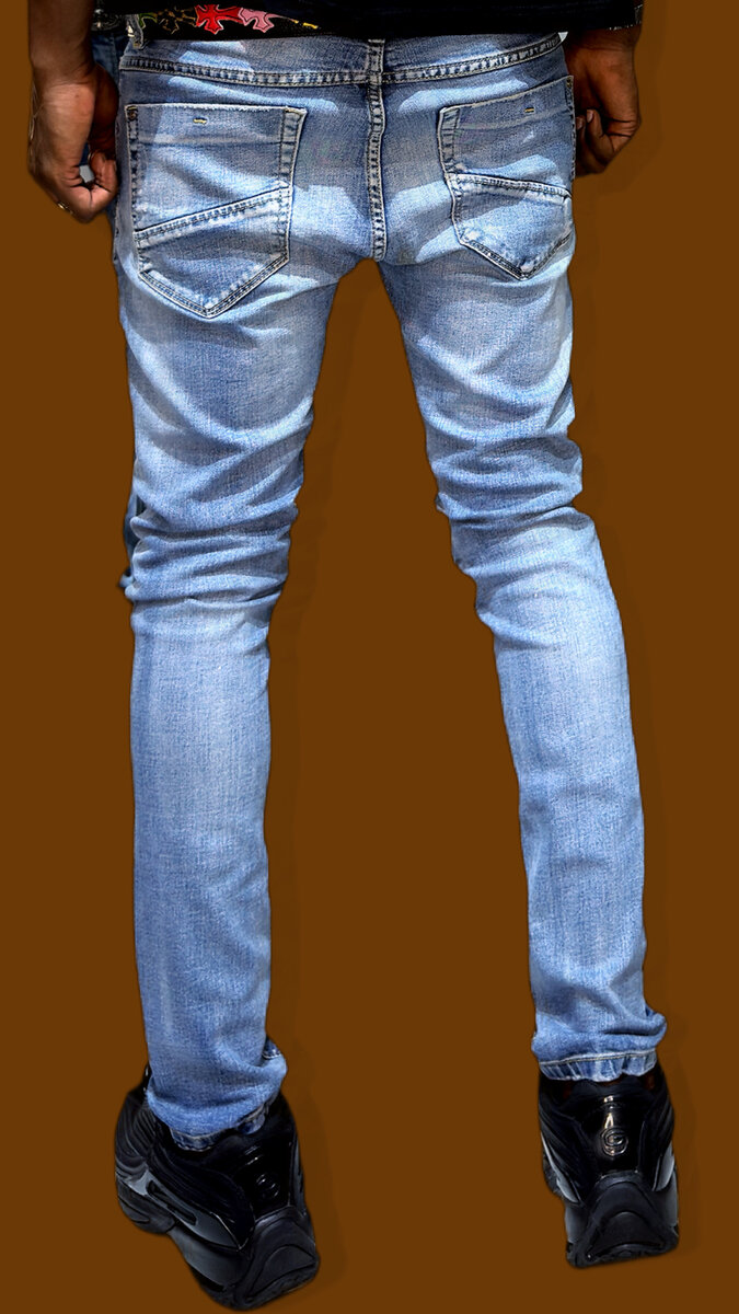 Jean Slim Homme Déchiré