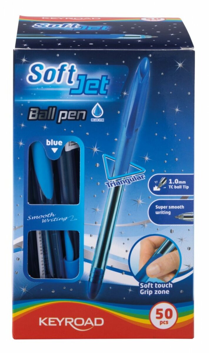 Stylo à bille doux bleu