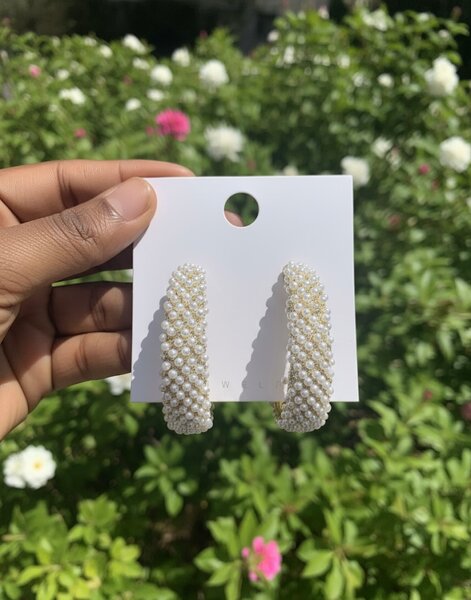 Boucles d'oreilles perles élégantes