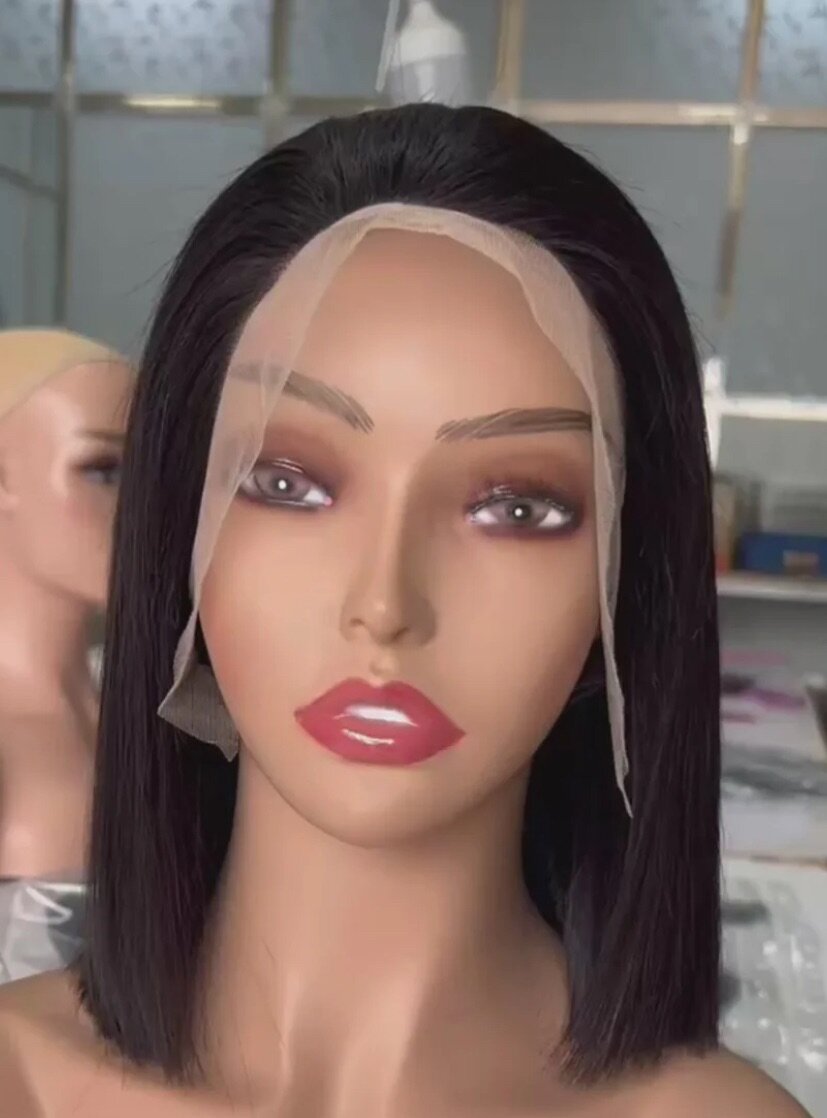 Double Drawn 10 inch bob wig