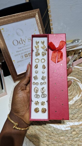 Élégant coffret boucles d'oreilles