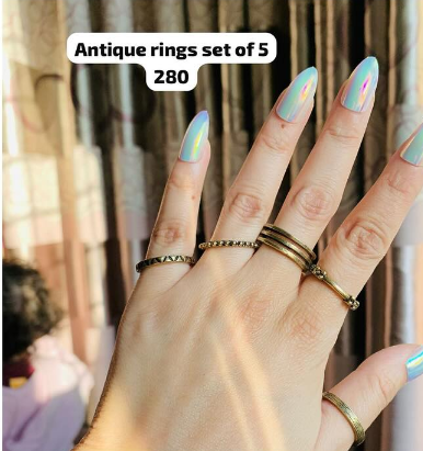 Antique rings set of 