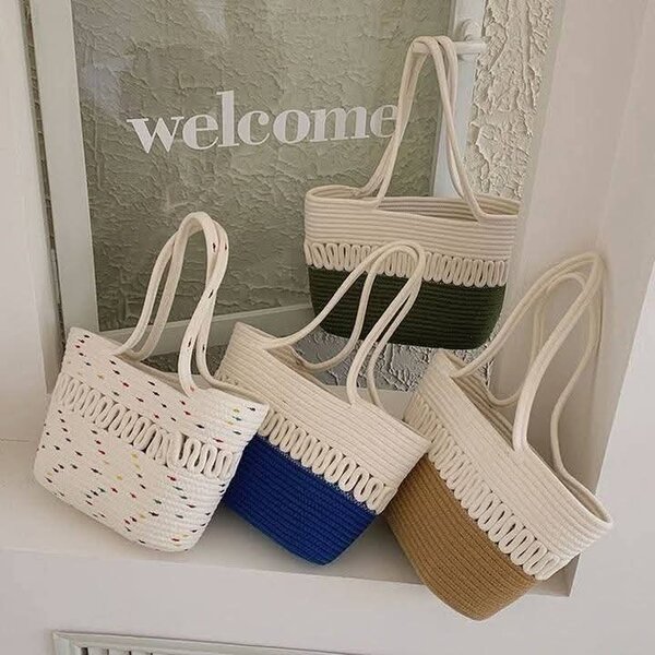 Sac cabas en corde tressée