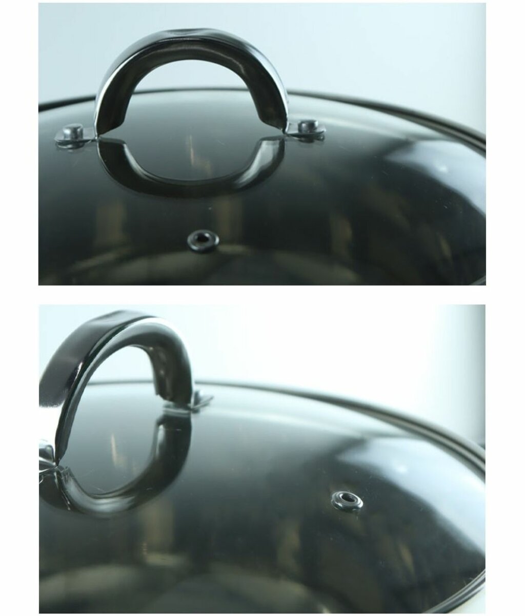 6 PCS 26/28/30CM STAINLESS STEEL CASSEROLE SETS WITH 3 GLASS