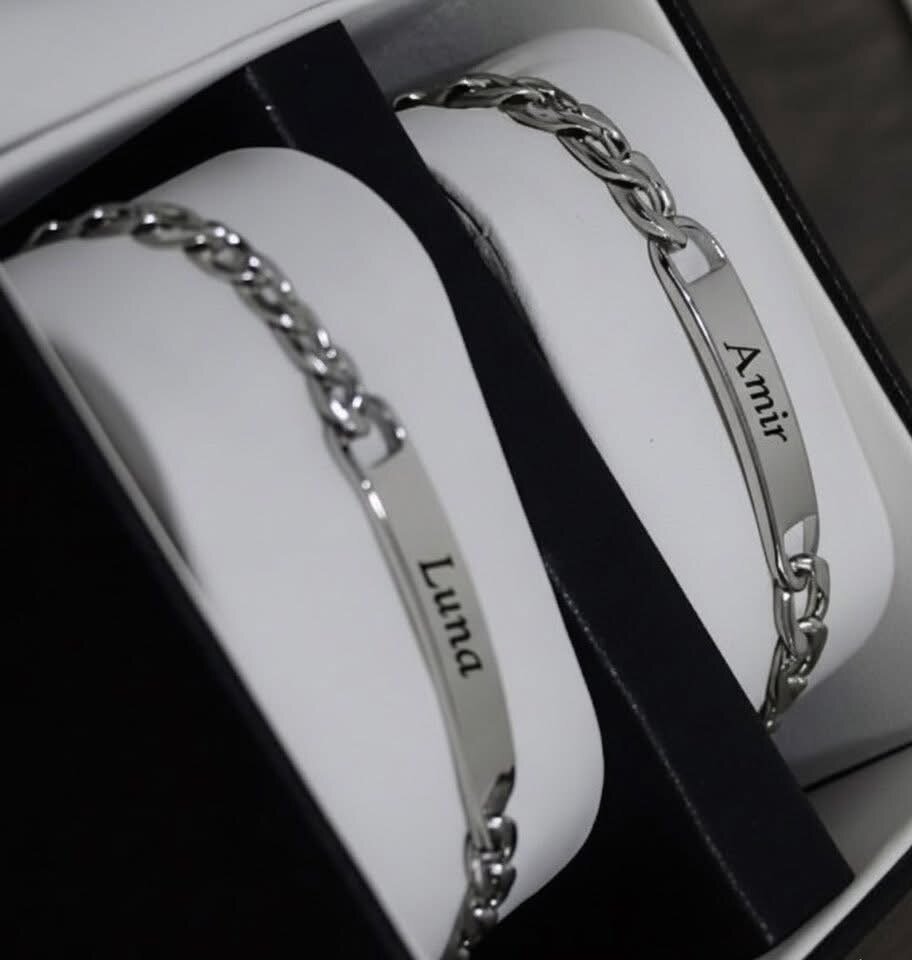 Bracelet en Acier Gravé