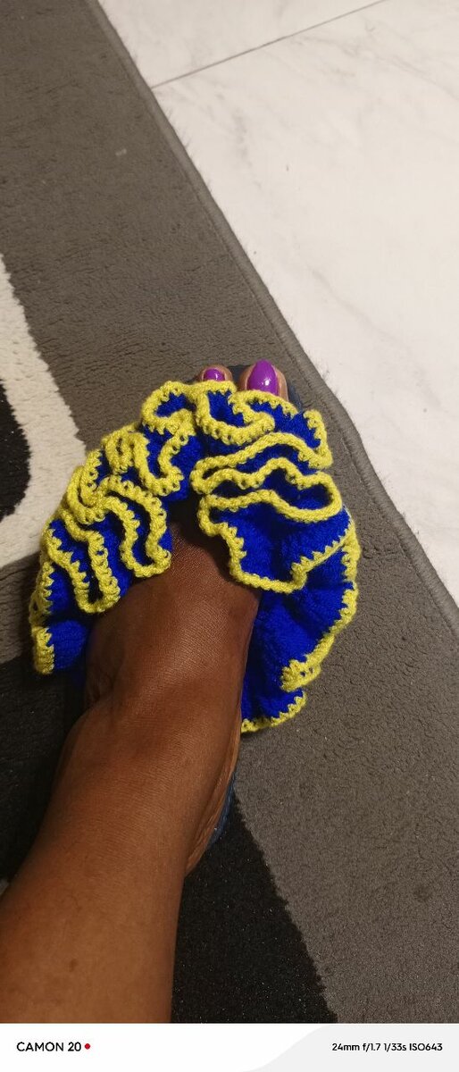 Mules tricotées confortables