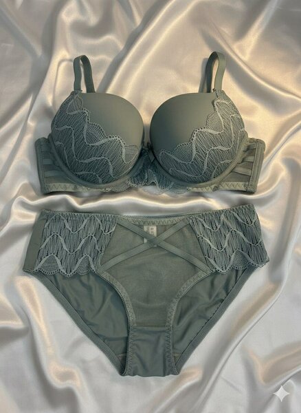 Ensemble Lingerie Dentelle Verte