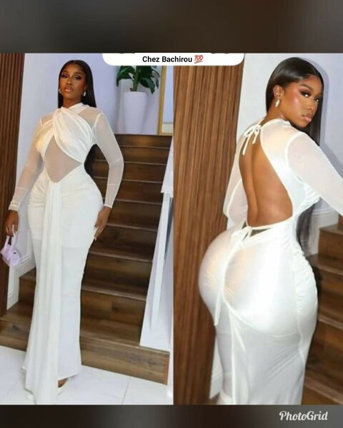 Robe élégante à dos nu