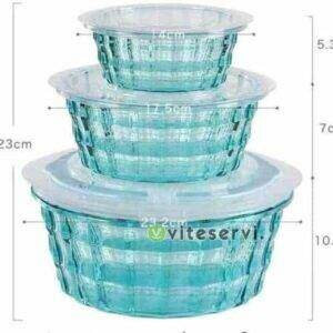 Ensemble de bols en verre avec couvercles