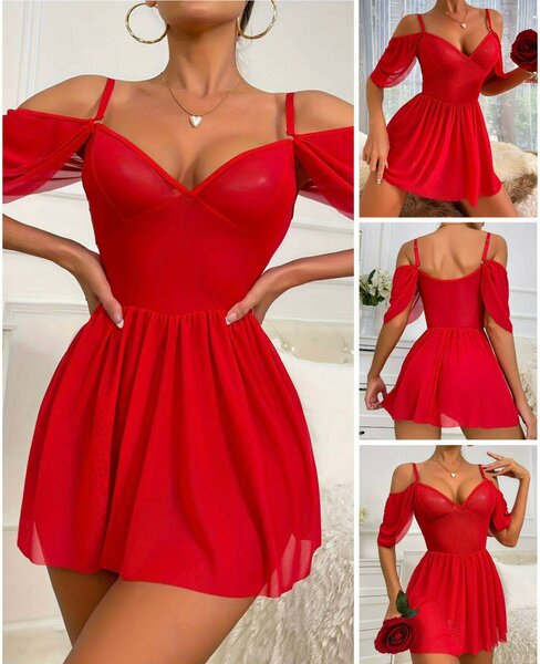 Robe rouge élégante femme