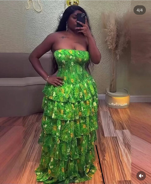 Elegant Floral Tiered Maxi Dress