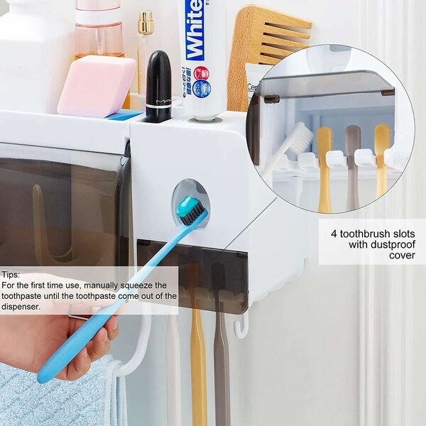 Multifunctional tooth brush holder