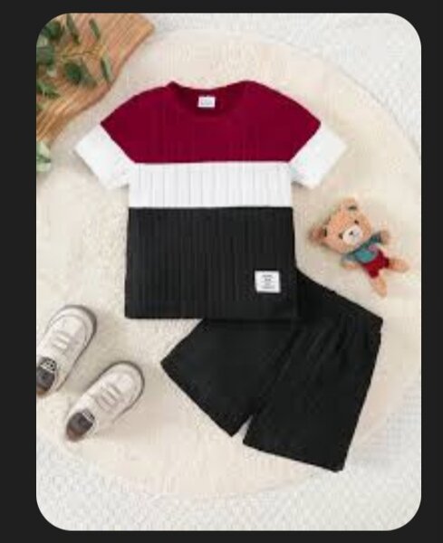 Ensemble Garçon Tricolore Été