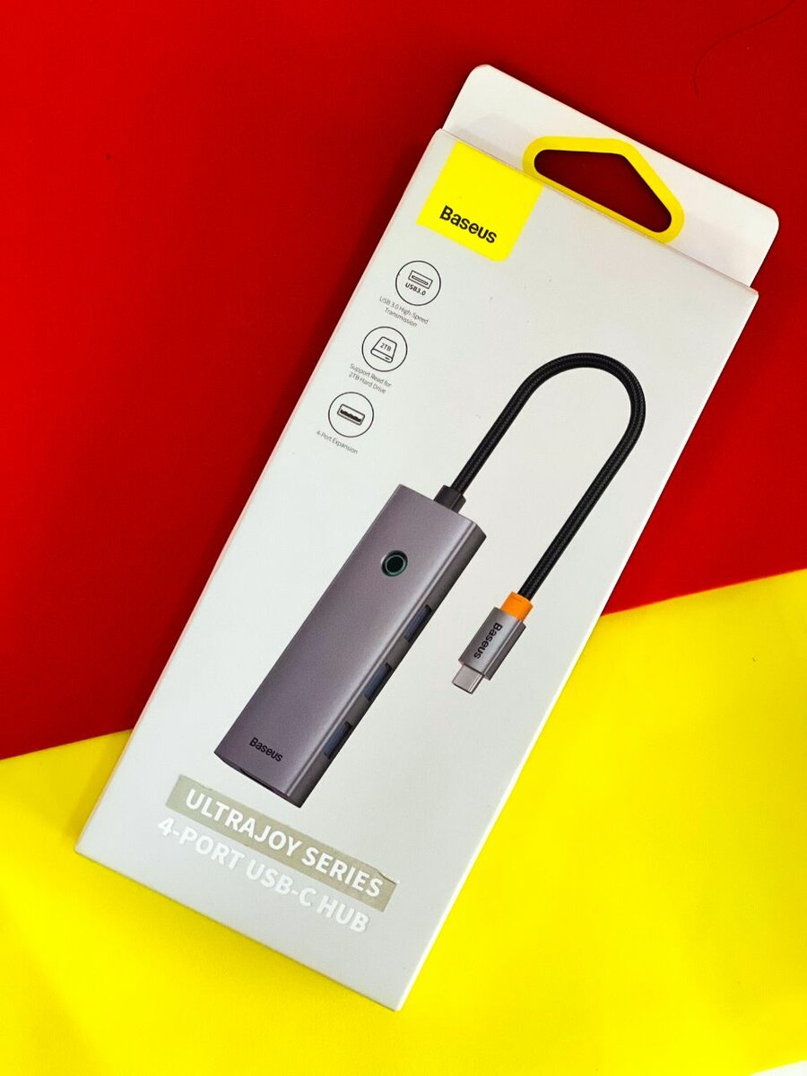 Baseus Flite Series 4-Port HUB  Space Grey（Type-C to  USB)