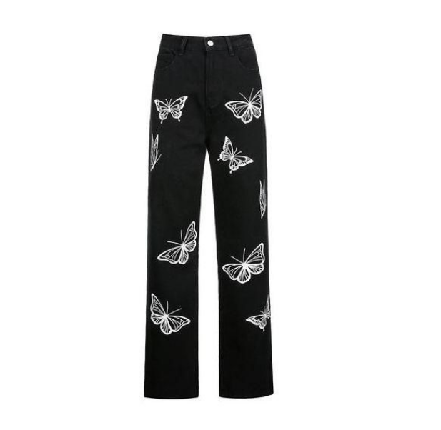 Ladies Black Baggy jeans