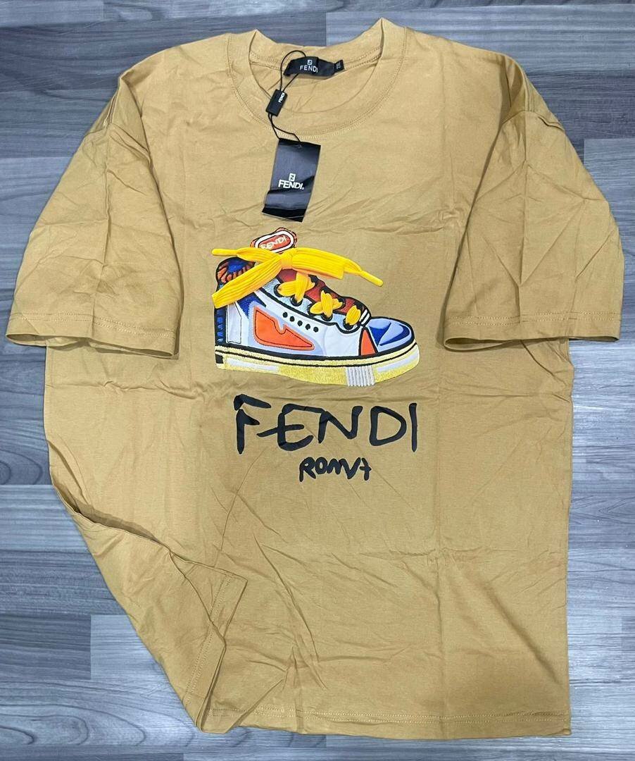 T-shirt en coton imprimé tendance