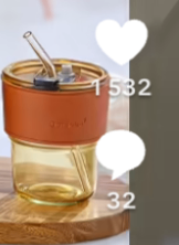 Gobelet réutilisable avec paille