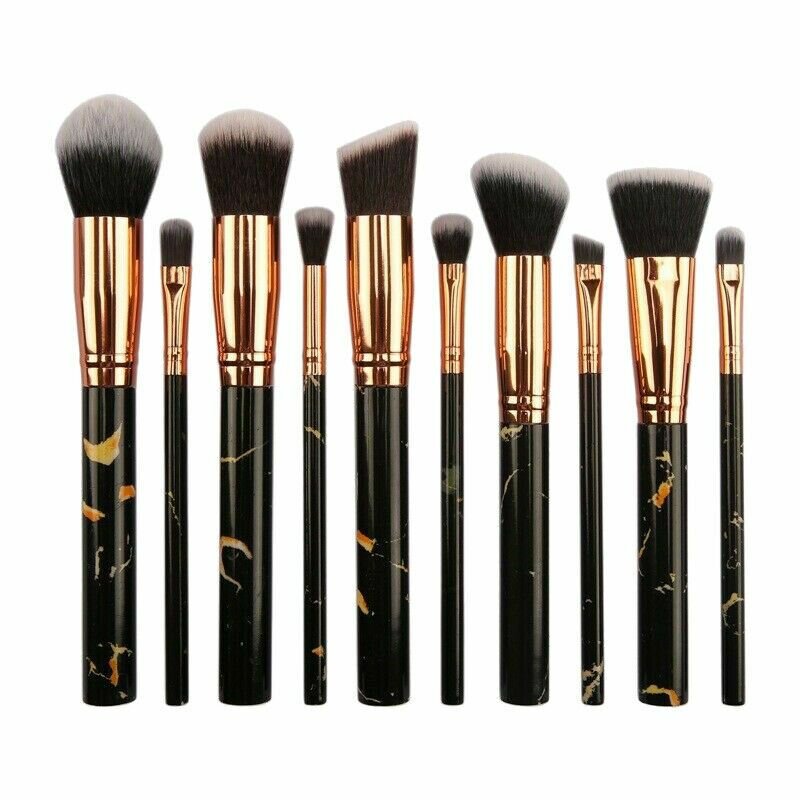 10 Pcs professional makeup brush Set Powder Foundation