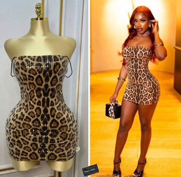 Robe moulante léopard chic