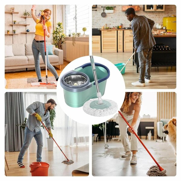 Balai Serpillière Rotatif avec Seau