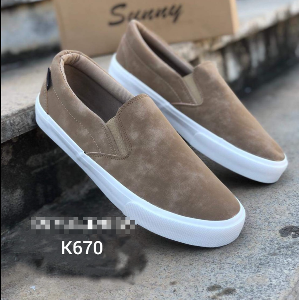 Slip-ons are natural nubuck