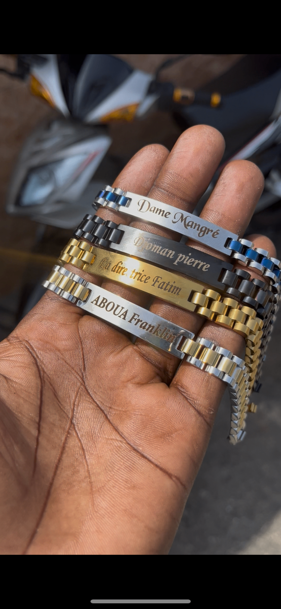 Bracelet gravé pour couple